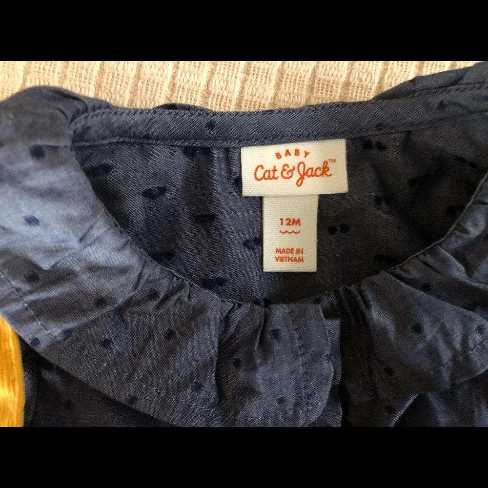Cat & Jack Girls Infant 3 Piece Set Sz 12M - Picture 2 of 9